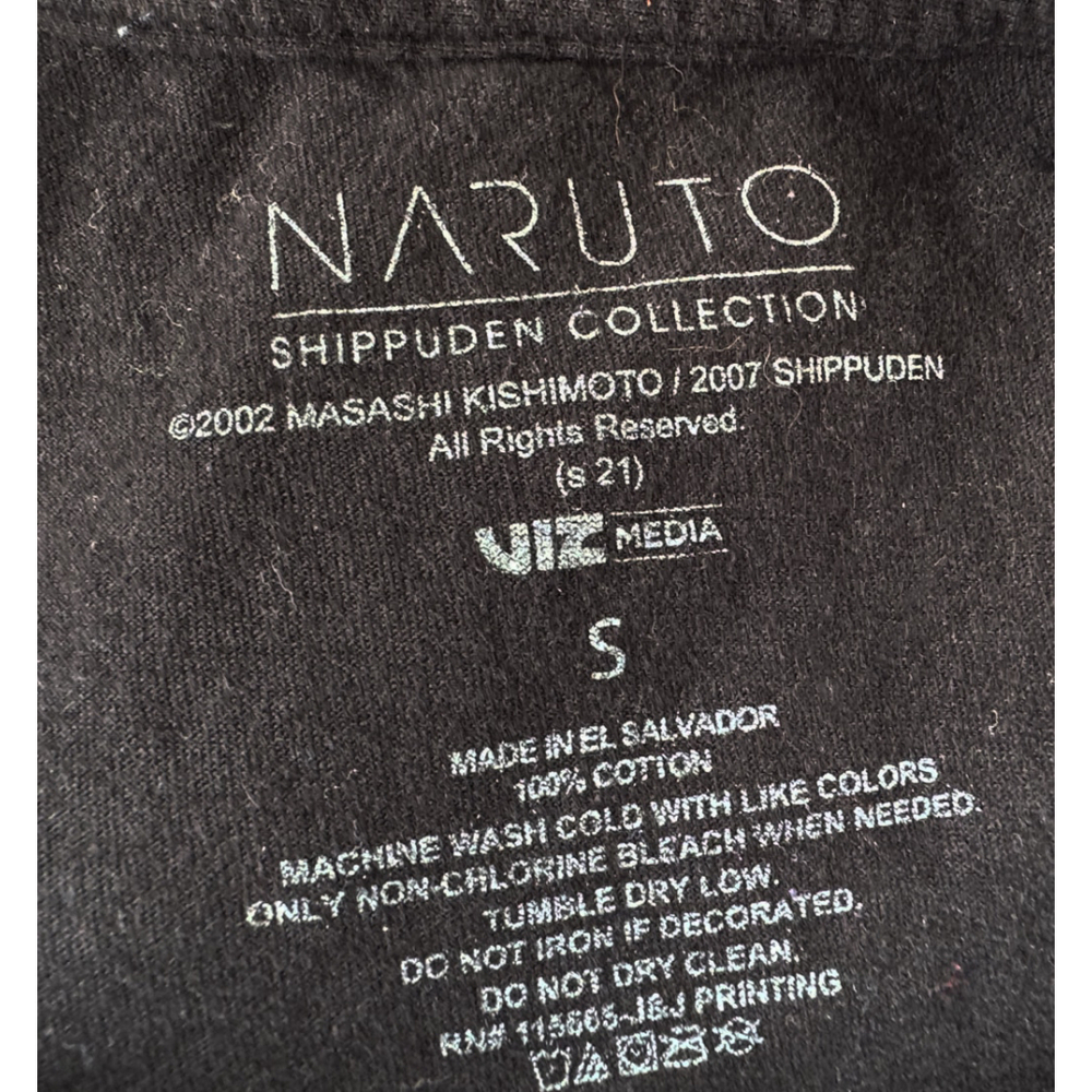 Y2K Naruto Graphic Anime T-shirt Women's Size Small Black - Picture 3 of 3